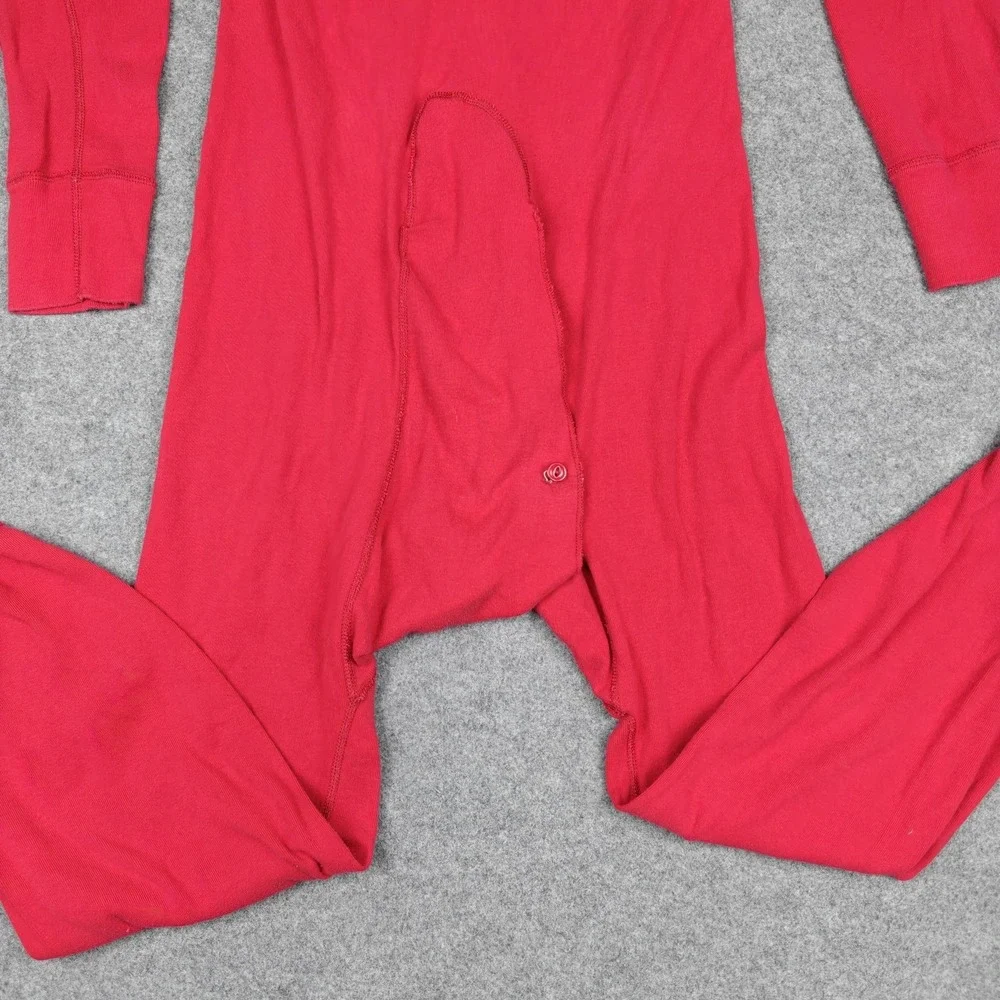 Carhartt Long Johns Mens Large Red Cotton K12 Thermal Union Suit USA Underwear